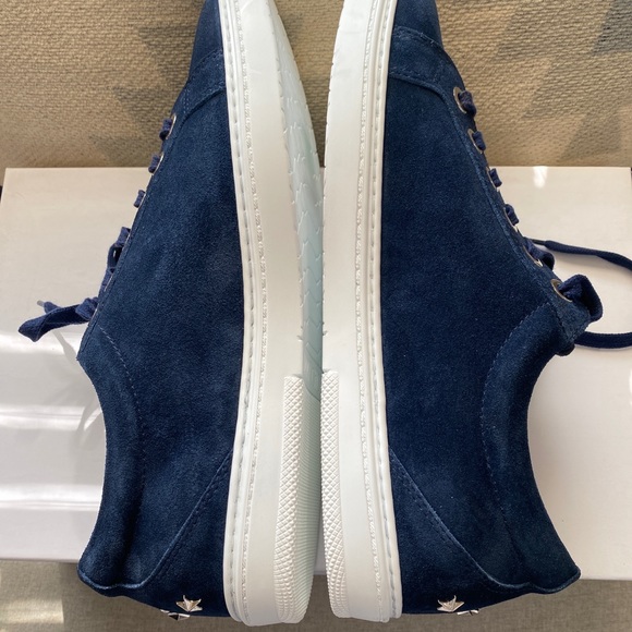 Jimmy Choo cash studded stars fine suede blue navy SZ 41/8 NWT - Picture 6 of 9